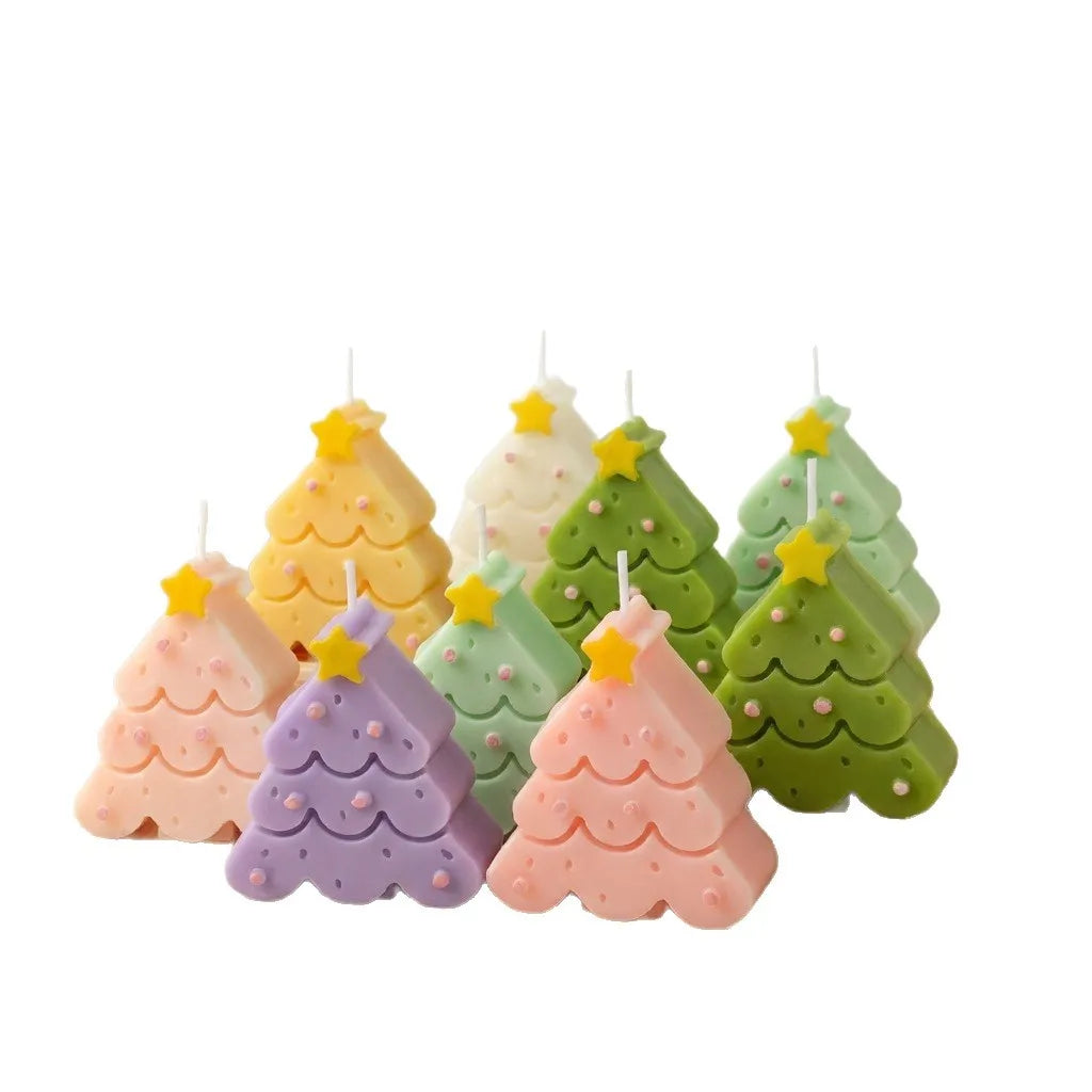 Christmas Tree Scented Candle Gift Set Soybean Blended Wax
