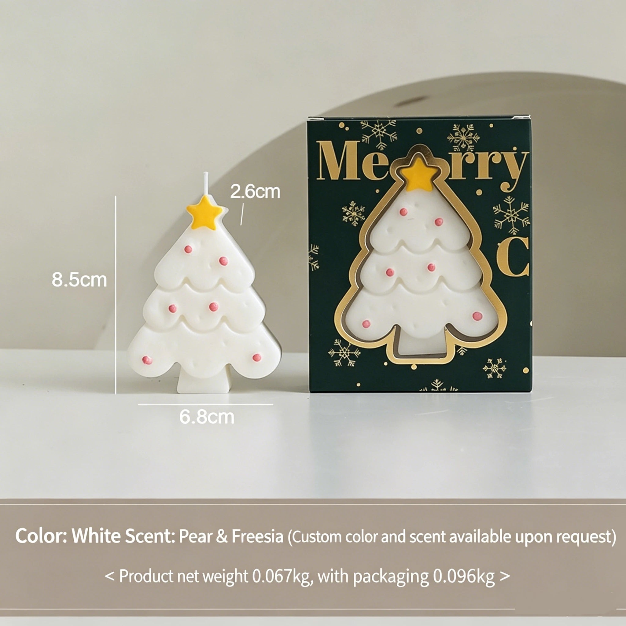 Christmas Tree Scented Candle Gift Set Soybean Blended Wax