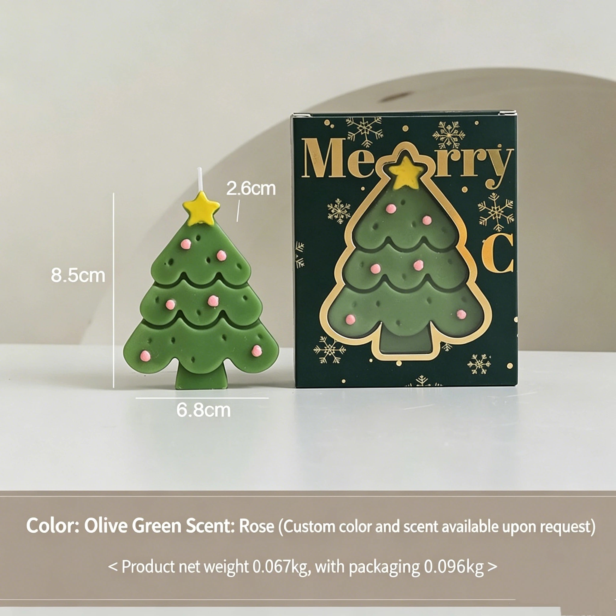 Christmas Tree Scented Candle Gift Set Soybean Blended Wax